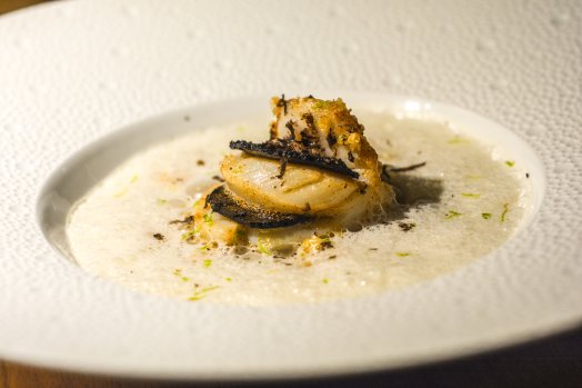 Diamant Noir - Koh I Nor - Val Thorens - HIVER 2023 ©Infosnews-121-Saint-Jacques, risotto de tapioca-coco, truffe.jpg